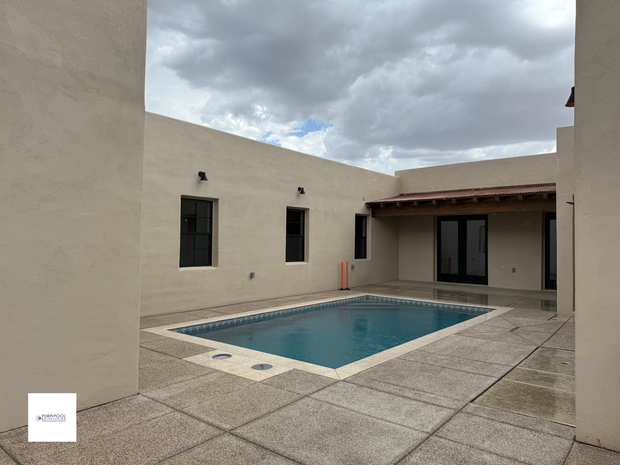 Precision pool construction concrete work