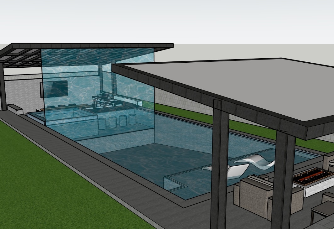 Pool pergola shade structure patio Arizona