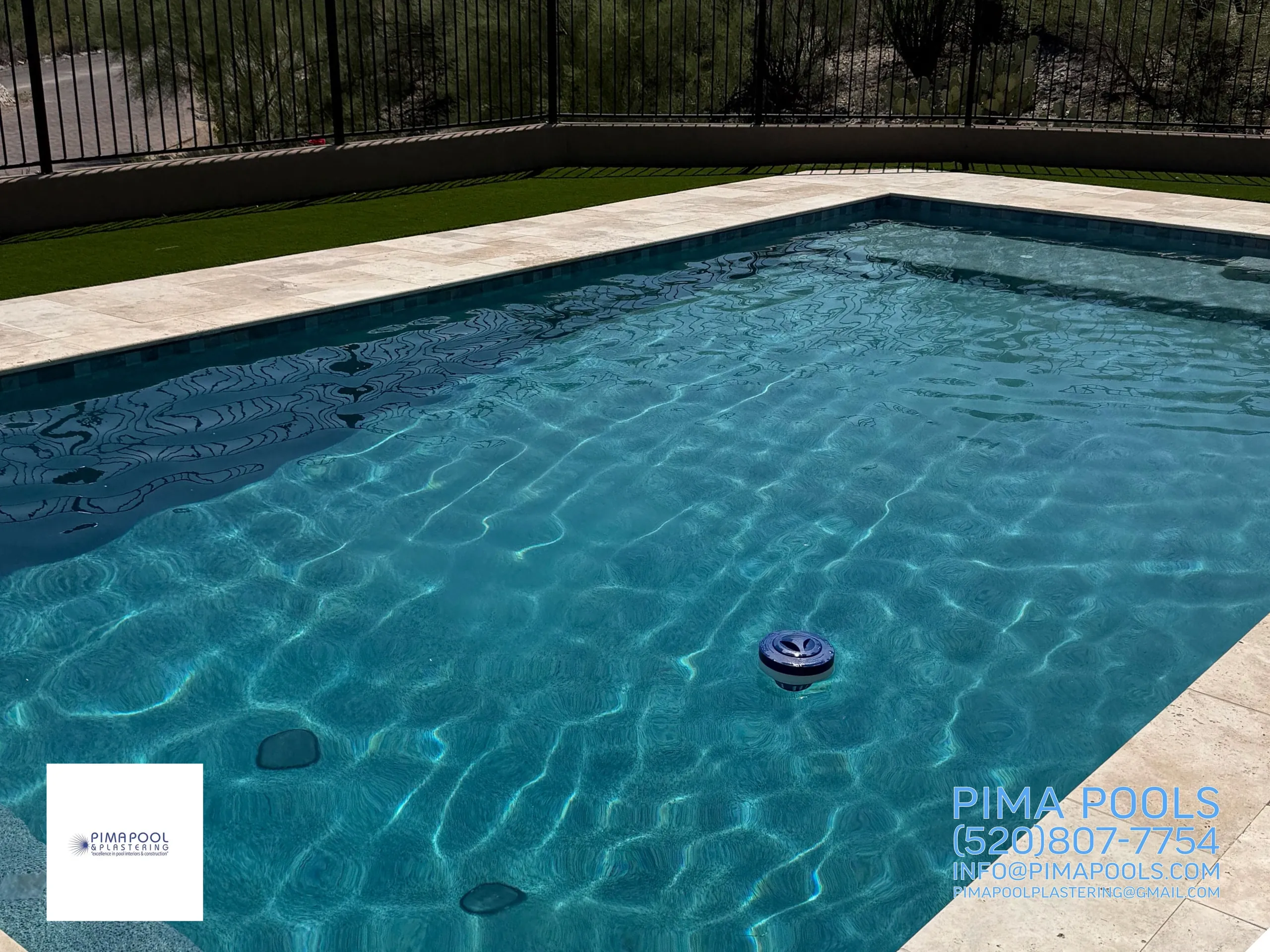 Pool LED lighting upgrade illuminated at night