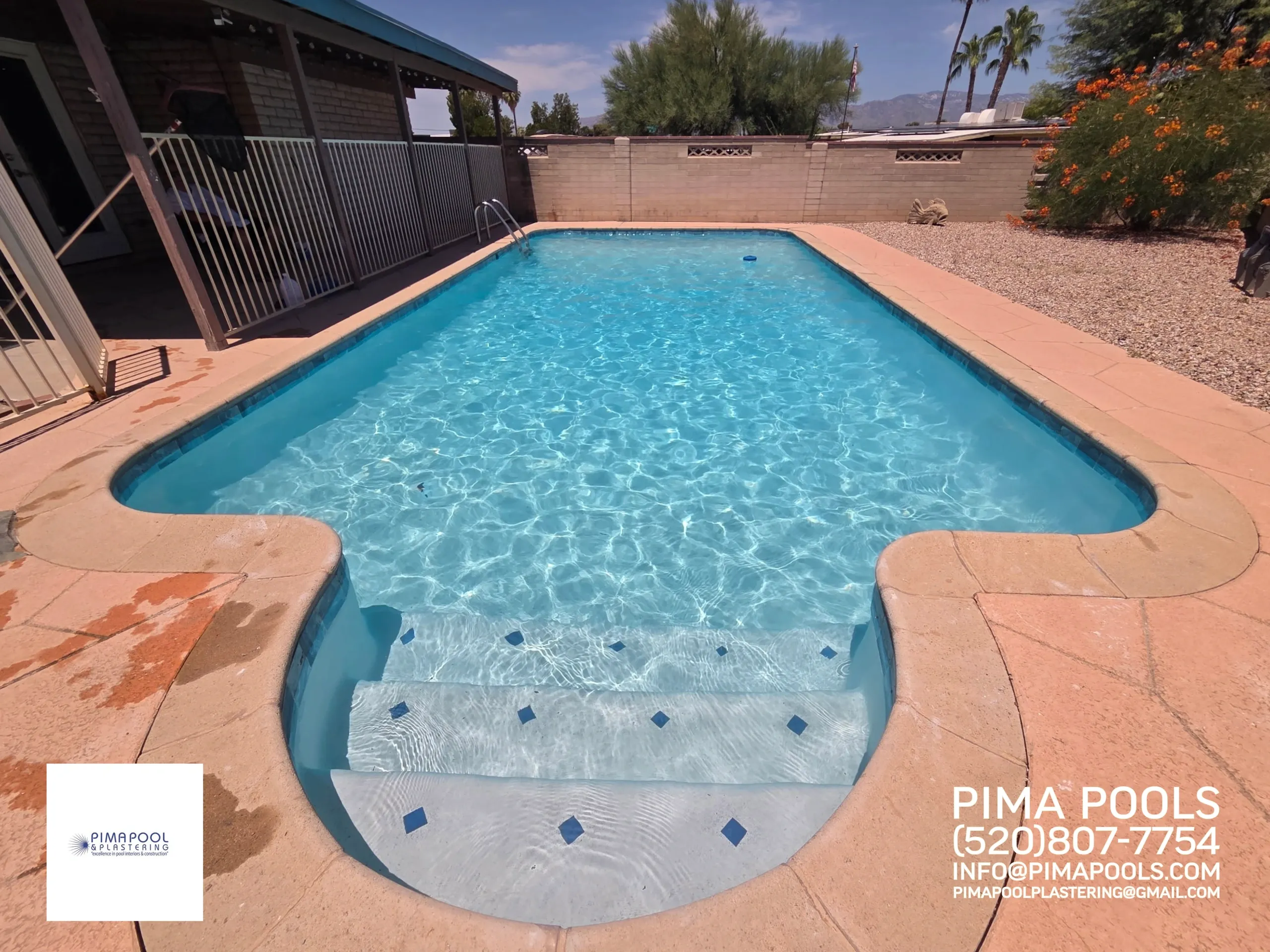 Completed luxury pool renovation